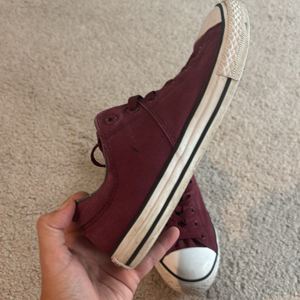 Converse Burgundy Canvas Shoes - Picture 2 of 5